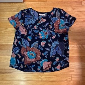 Loft size large printed blouse